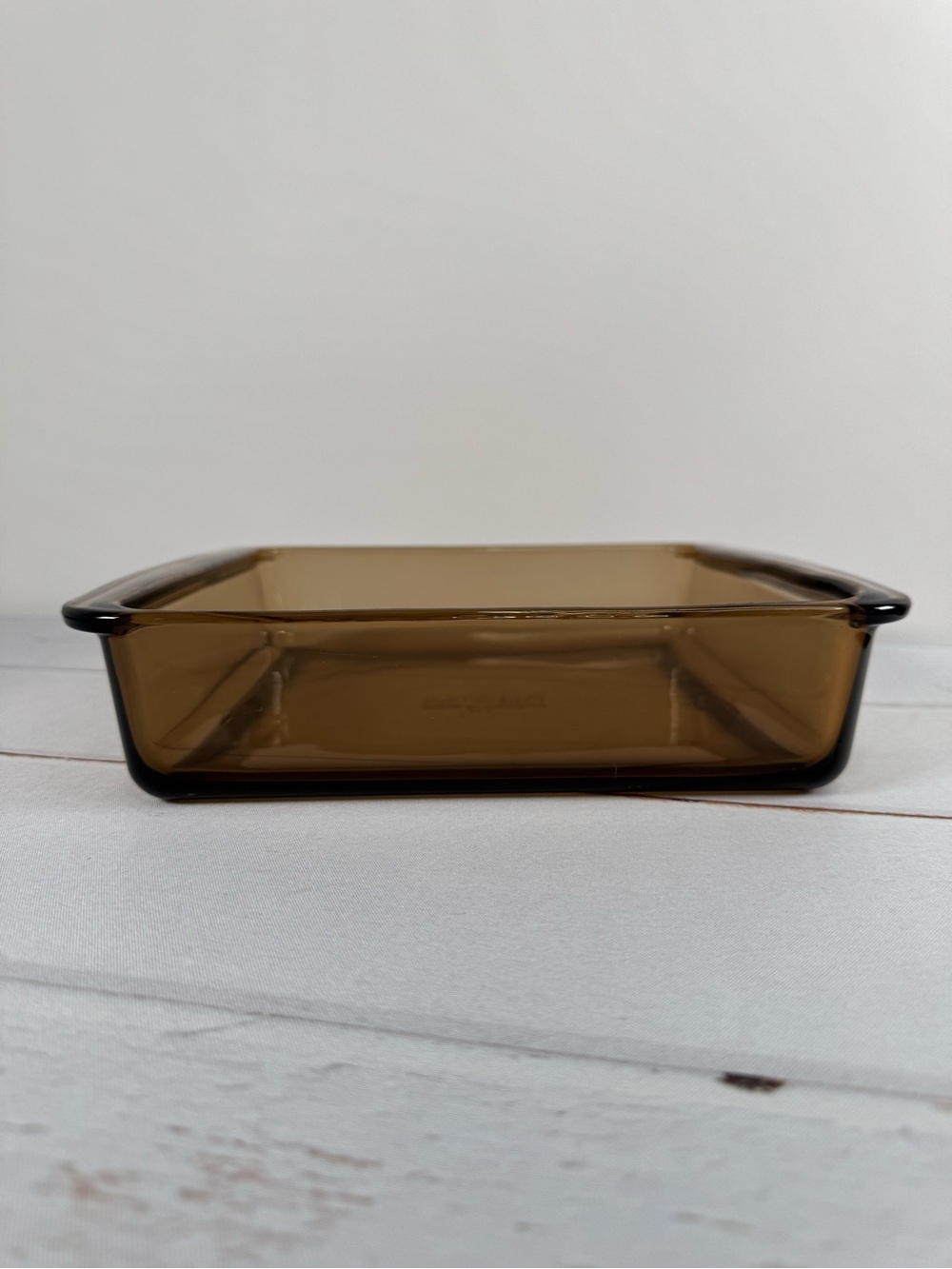 Vintage Pyrex 222 Smoke Brown Glass Square Baking Dish